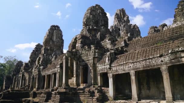 Bayon Tempel Ruïnes Angkor Wat Cambodja — Stockvideo