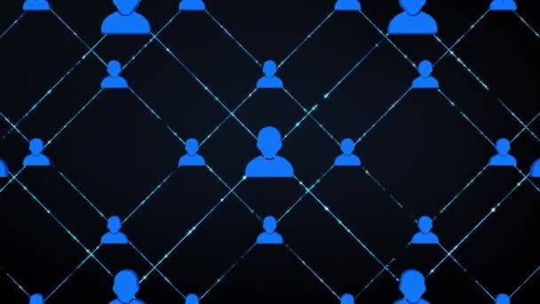 Network Many People Inter Connected — Vídeo de Stock