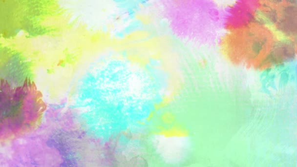 Colorful Ink Watercolor Background Animation — Stock Video