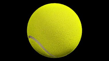 Tenis topunu 3 boyutlu animasyonda kapat