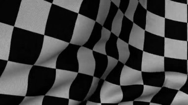 Race Flag Waving in a 3D animation