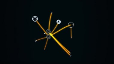 Digital Network of Connections Web of Nodes Dots and Lines