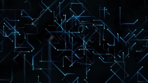 Digital Circuit Concept Computer Data Condensed — Stock Video