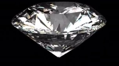 Isolated Diamond Rotating in a loop with transparent (alpha) background