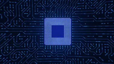 3 boyutlu animasyonda ana kart işlemci devreleri