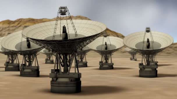 Satellite Technology Field Desert Loop — ストック動画