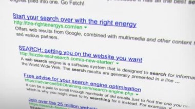 Many Internet Search Engine Results in a 3D animation