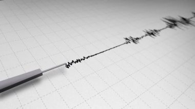 Bir Deprem Sismograf Çizgisi Döngüsü