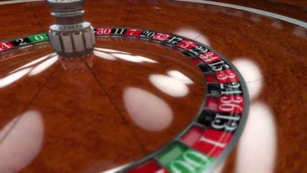 Roulette Casino Table Game Spin — Stock Video