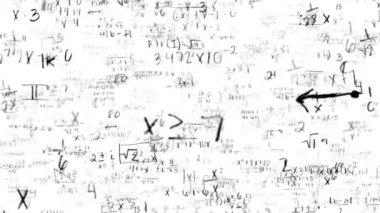 Siyah beyaz Matematik Denklemleri ve Formülleri