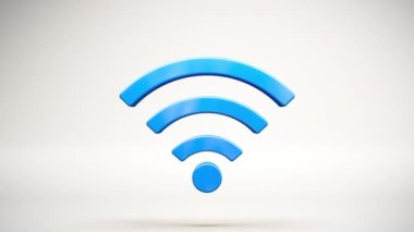 Wireless Internet Symbol in a 3D animation