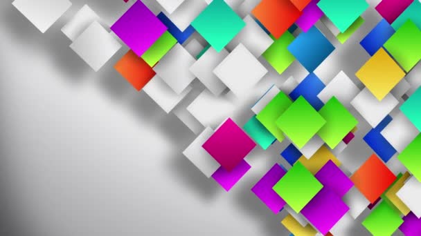Colorful Gradient Squares Loop Clean Background — Video Stock