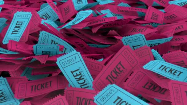 Yellow Ticket Stub Winner Animation — Wideo stockowe