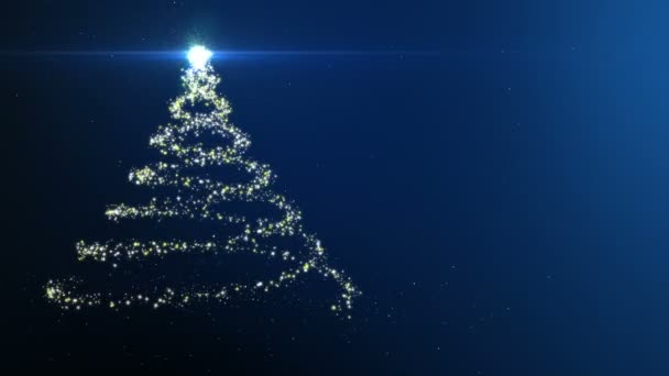Blue Christmas Tree Backdrop Animation — Stockvideo