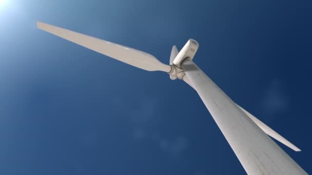 Větrná Turbína Obnovitelné Zdroje Energie — Stock video