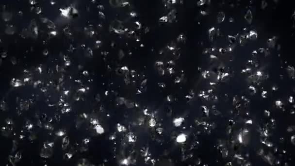 Many Diamonds Falling Sky Background — Stockvideo