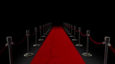 Red Carpet Walk against a black background