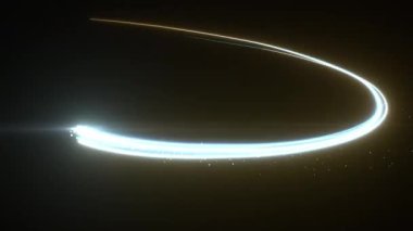 Fütürist Neon Işık Çizgileri Soldan Sağa