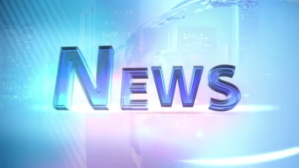 News Program Segment Purple Blue — Vídeo de Stock