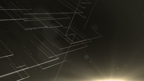 Black Abstract Wireframe Lines Looping Background — Αρχείο Βίντεο