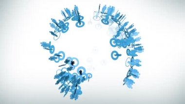 Dünyanın dört bir yanından mavi-beyaz insanlar ağı