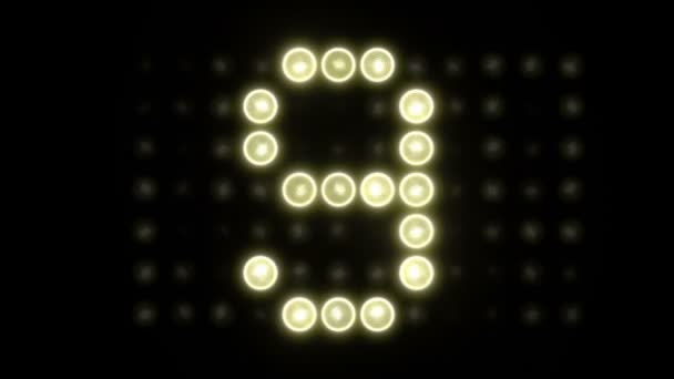 Second Light Scoreboard Countdown Decimals — Video Stock