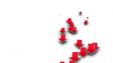 kırmızı yatırım kayıpları oklar içine