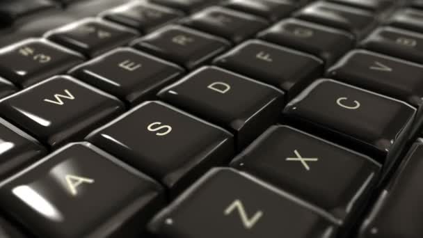 Computer Keyboard Closeup Typing Keys — Stock video
