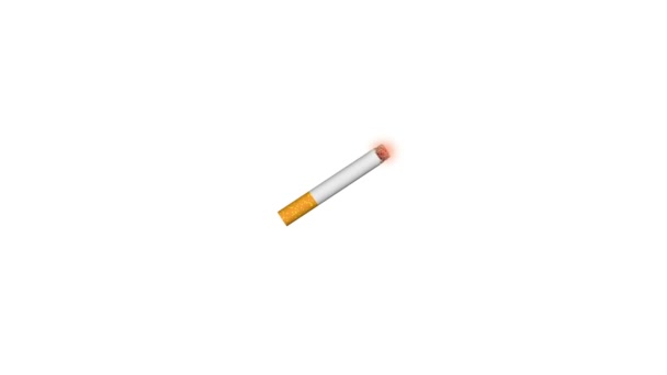 Cigarette Smoking Symbol Animation — Videoclip de stoc