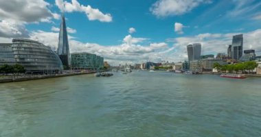 Timelapse of River Thames flowing in London