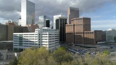 Aerial shot of Downtown Denver, in the U.S. state of Colorado.