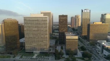 Aerial view of Beverly Hills with buildings