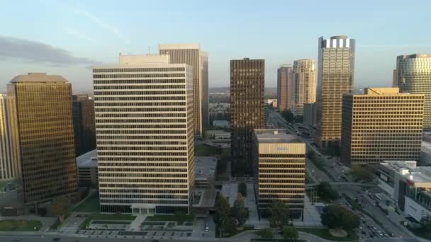 Aerial View Beverly Hills Buildings — Stockvideo