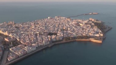 Aerial view of the coastline of Cadiz