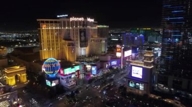 Aerial view of Las Vegas during the night