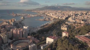 Aerial view of Malaga city