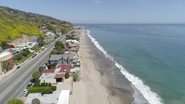 Aerial View Malibu Coastline Royaltyfri Stockfilm