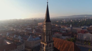 Aerial view of St. Michael Church's tower