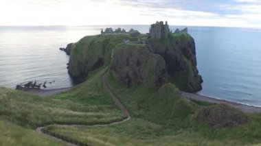 Dunnottar Kalesi 'nin hava görüntüsü