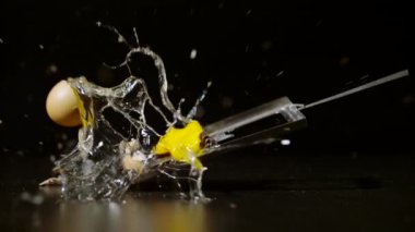Egg falling into a mousetrap, Ultra Slow Motion