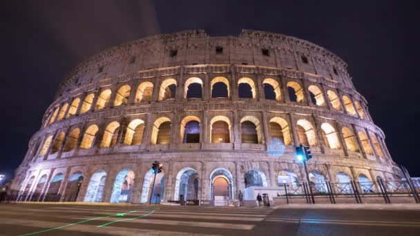 罗马竞技场的夜幕降临 — 图库视频影像