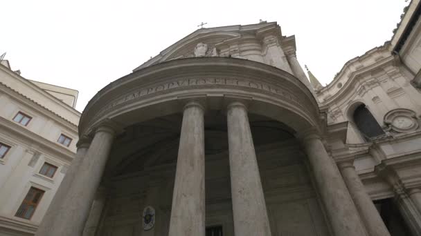 Santa Maria Della Pace Church Facade Rome — ストック動画