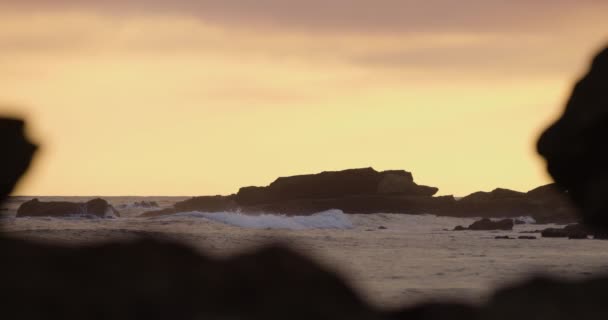 Solnedgång Över Havet Stockfilm