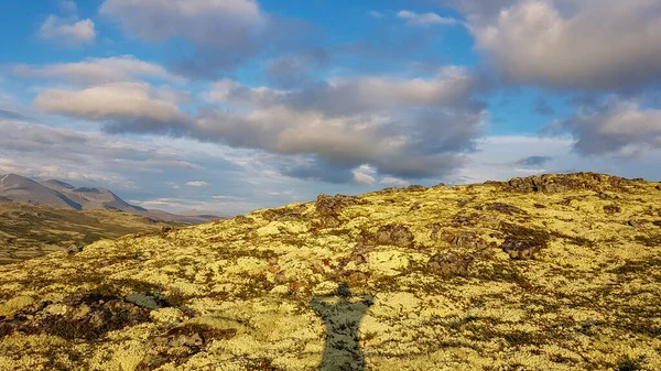 The mountainous landscape of Rondane National Park, Norway