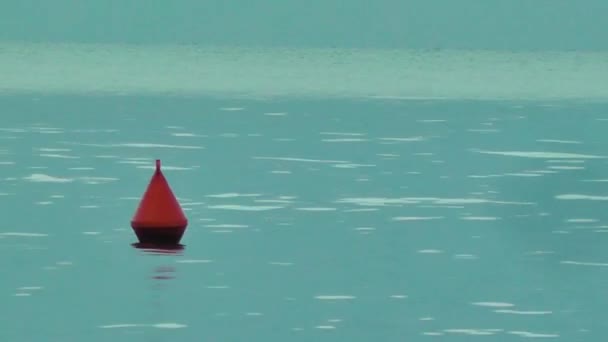 Buoy Water Surface Sea Buoy Calm Water Lake River Background — Vídeo de Stock