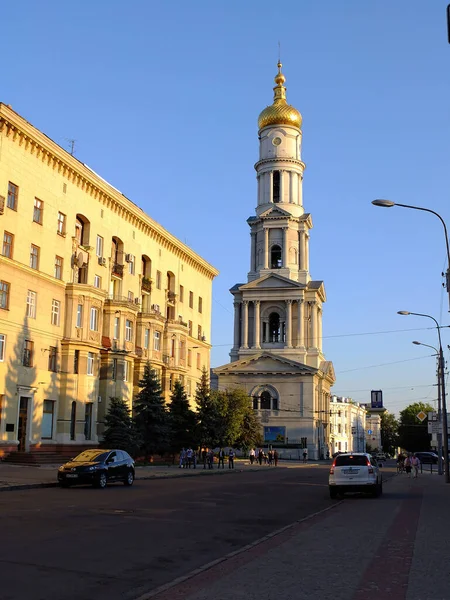 Cidade Kharkiv Ucrânia Julho 2014 Catedral Assunção Rua Cidade — Fotografia de Stock