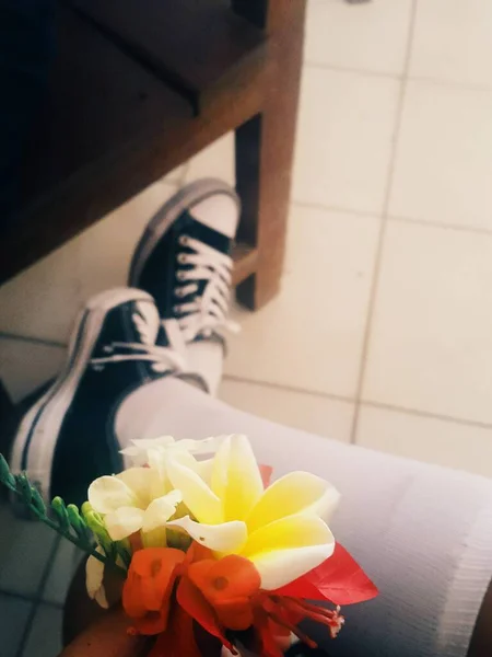 simple flower bouquet in my school