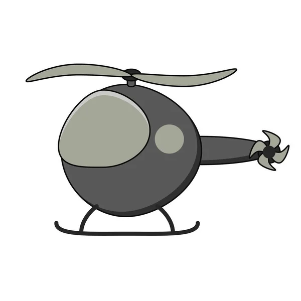 Grafik Vektor Ilustrator Helikopter Terisolasi Dengan Latar Belakang Putih — Stok Vektör