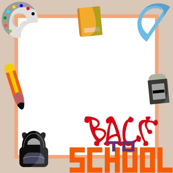 Illustrator Vector Graphic Back School Theme Background — ストックベクタ