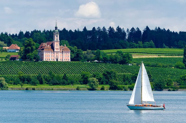 Almanya Baden Wrttemberg Berlingen Meersburg Arasındaki Constance Gölü Nün Kuzey — Stok fotoğraf